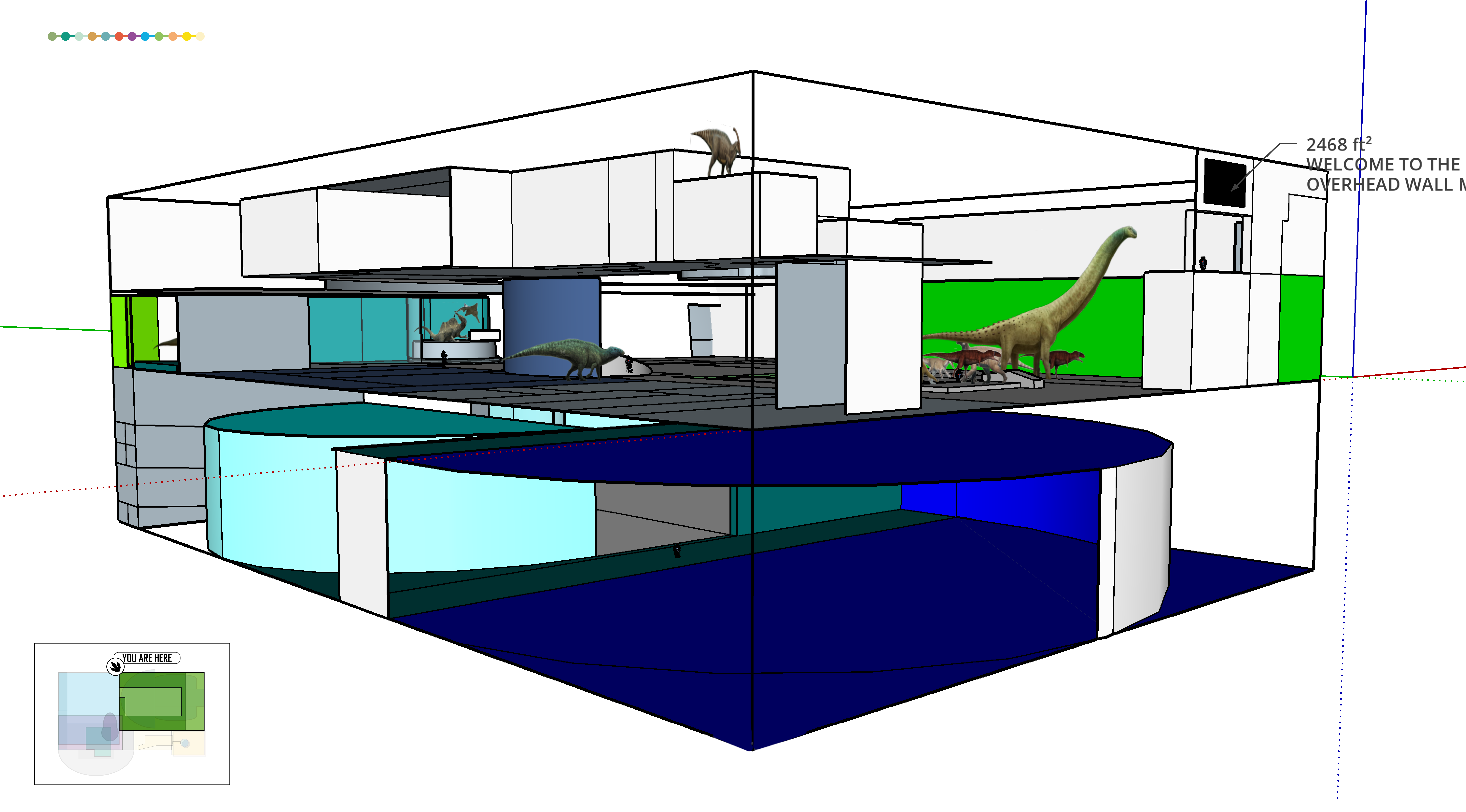 Cretaceous atrium front left